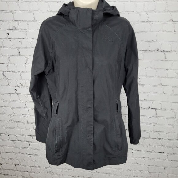 The North Face Black Hooded Full Zip Lightweight Jacket Size Medium M - Picture 1 of 16